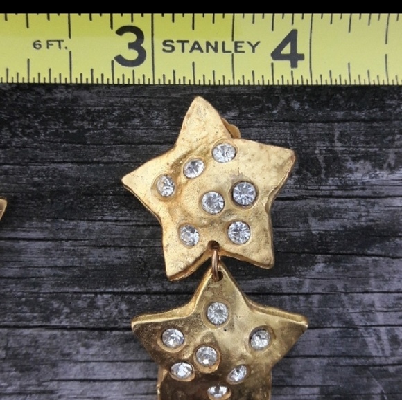 Darling Norma Jean Star/Crystal Earrings*VINTAGE* - Picture 6 of 6